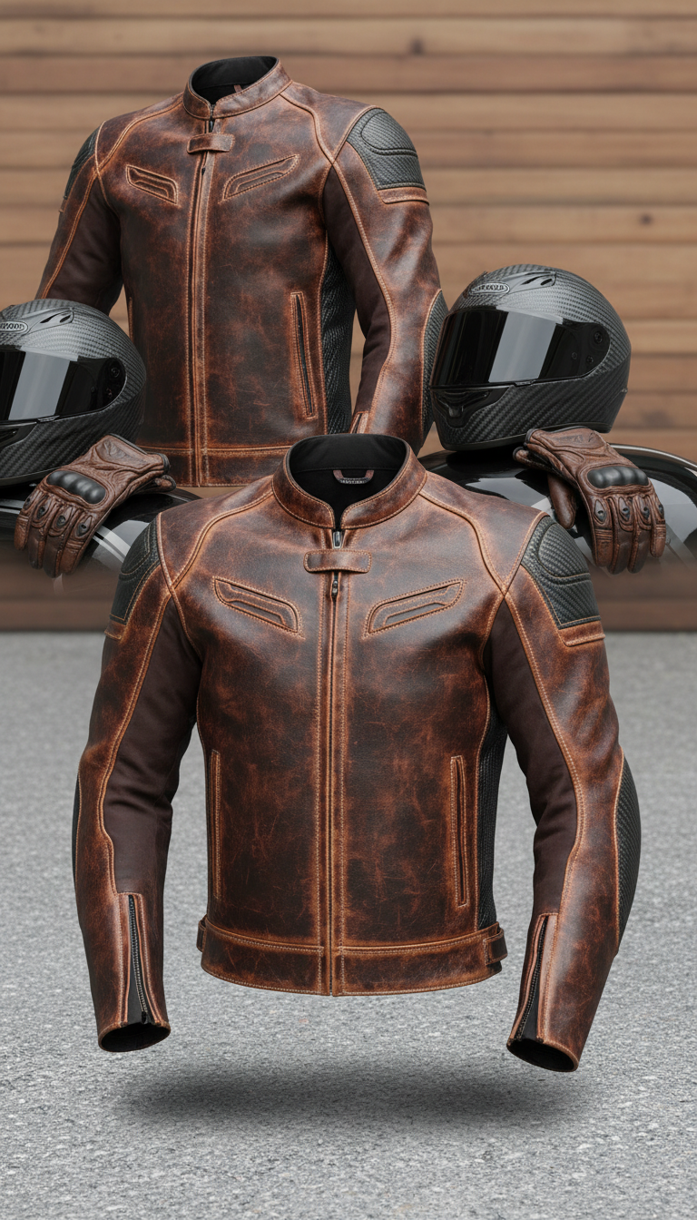 Full-Grain Leather Jacket With Kevlar Lining