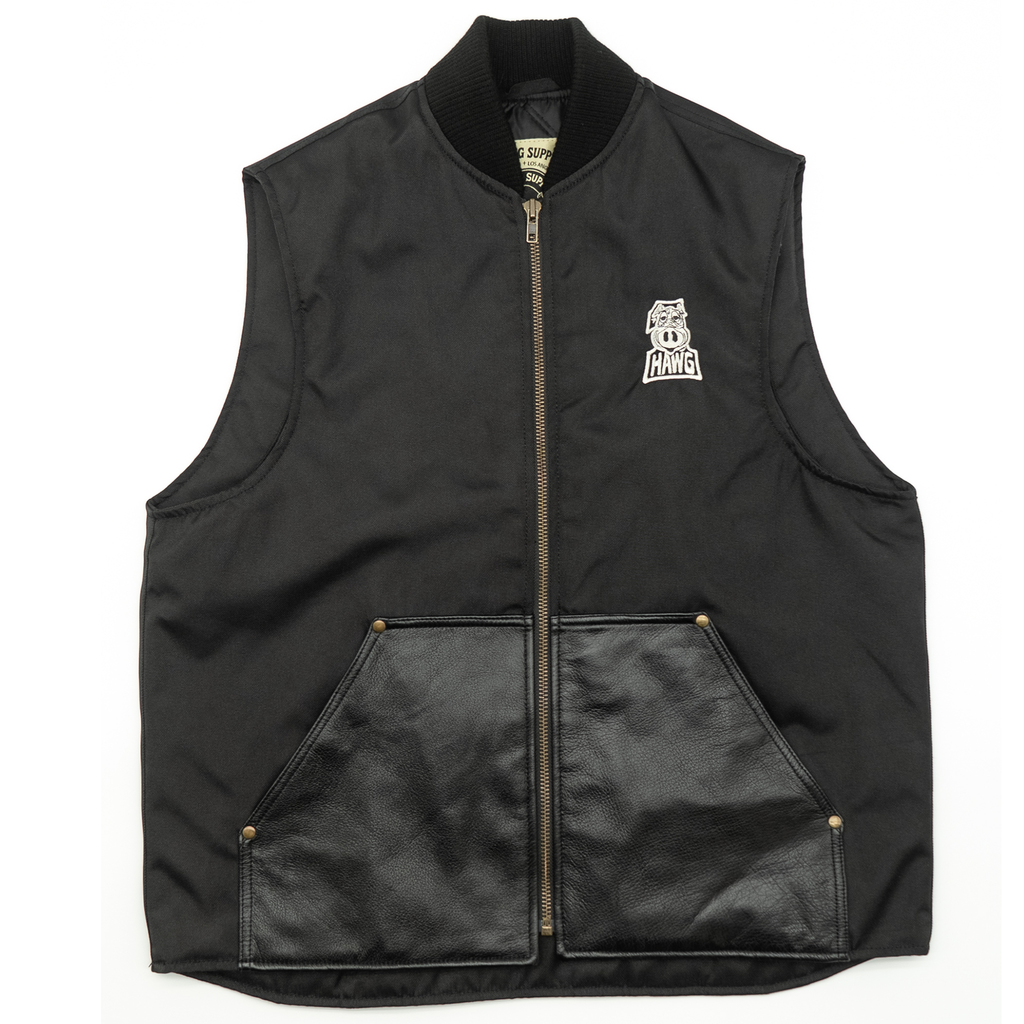 Blacktop Motorcycle Vest – Cordura® with Leather Pockets