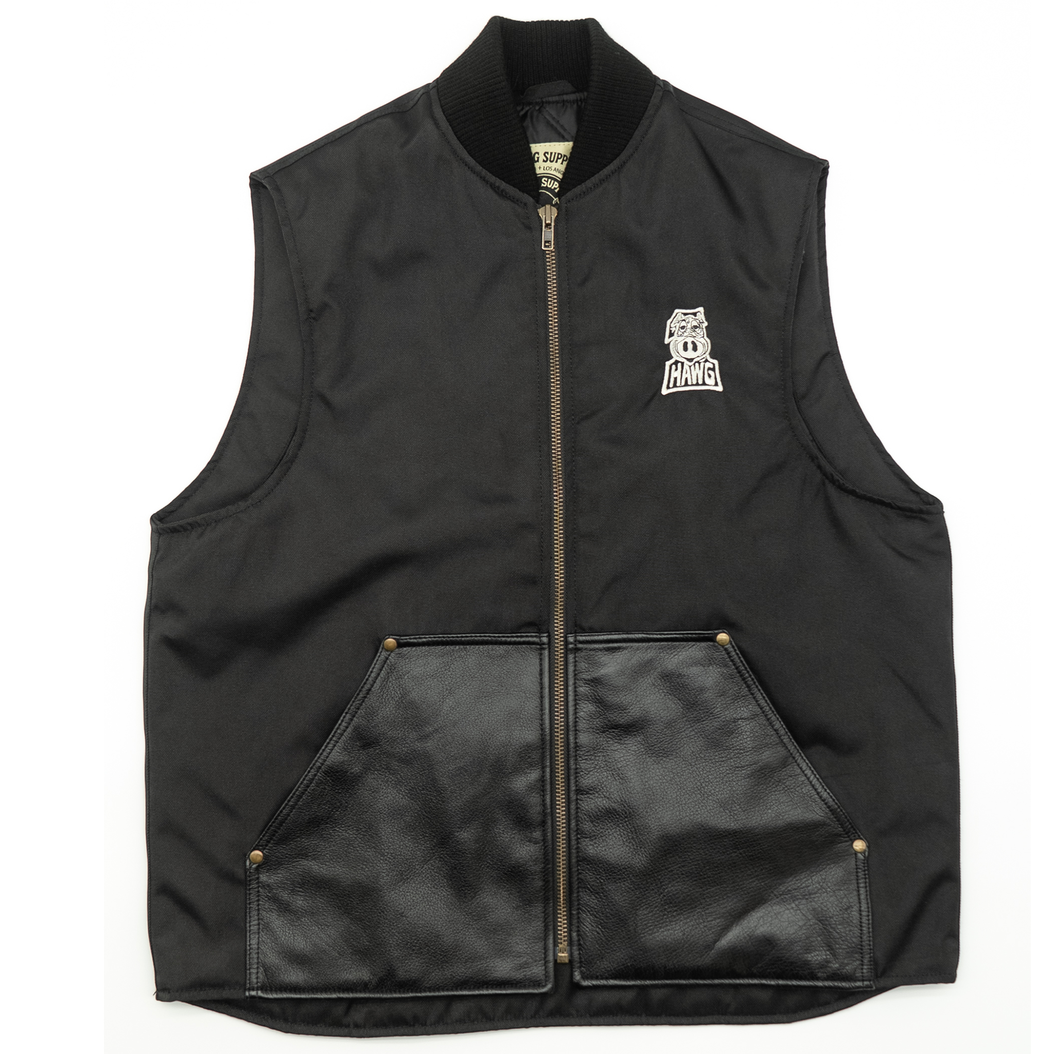 Blacktop Motorcycle Vest – Cordura® with Leather Pockets